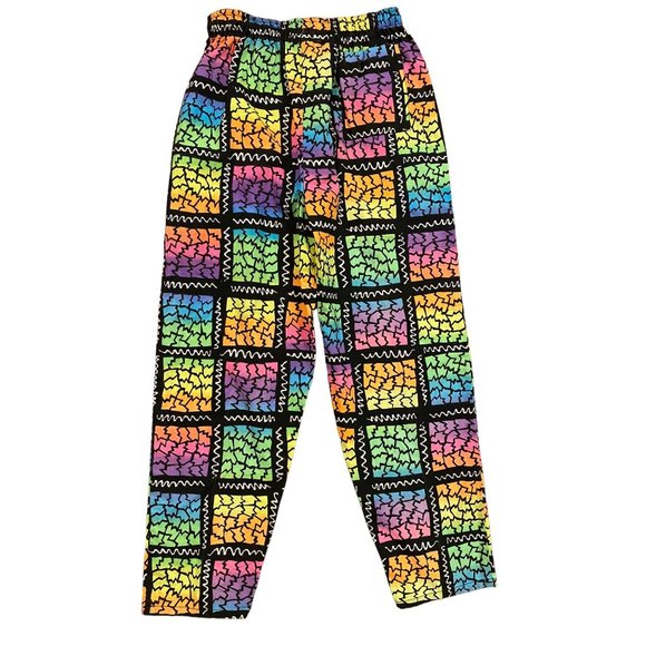 Vintage Neon Pants 1980s Neon Jams World Style Pants - Picture 4 of 4